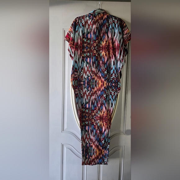 NWT Live 4 Truth Colorful Patterned Plus Kaftan Statement Top - Size 1X - Picture 7 of 8